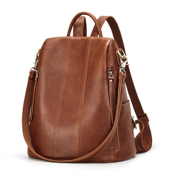 3331 Leather Backpack Purses Antitheft Soft Rucksack Shoulder Bag Medium